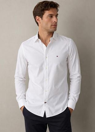 Чоловіча біла сорочка tommy hilfiger slim fit xl, оригінал