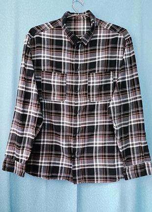 Рубашка мужская фланелевая h&amp;m xxl, воротник 48