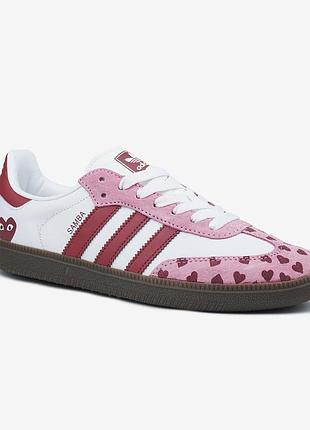 Кросівки adidas samba x comme des garçons play white pink