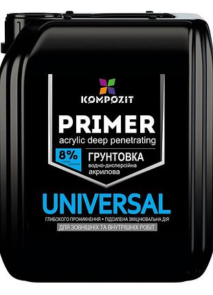 Грунтовка акриловая universal, 1 л, прозрачный