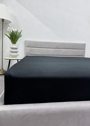 Простынь на резинке 180х200 ecotton black