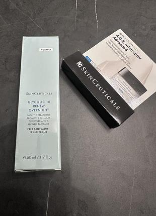 Нічний крем-емульсія skinceuticals glycolic 10 renew overnight, 50 мл