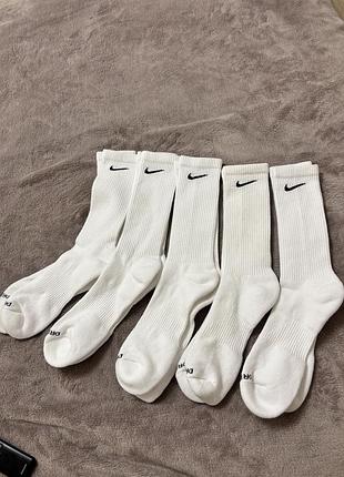 Шкарпетки білі високі nike ,оригінал!!!