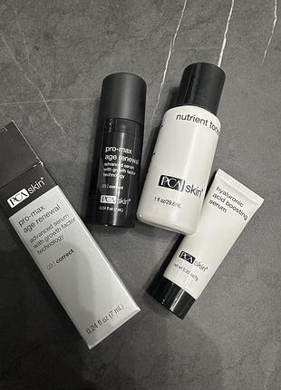 Набір тонер nutrient toner та сироватки pca skin  pro-max age renewal 7 мл та hyaluronic acid boosting serum 7 мл
