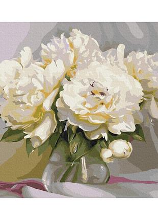 Картины по номерам «изысканная нежность пионов» bs51373 (48x60 см l)