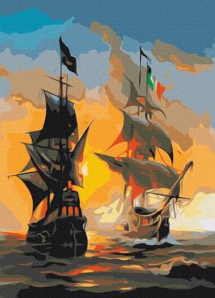 Картина за номерами "морські ін та янь" bs52291 (48x60 см l)