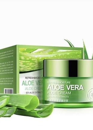 Зволожувальний крем для обличчя bioaqua aloe vera cream з алое вера, 50 г.