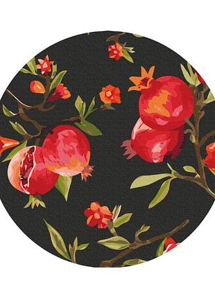 Картина за номерами "гранатове дерево (розмір l)" rc00045 40 (кругла, діаметр 30 см m)