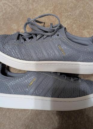 Жіночі ексклюзивні кросівки adidas originals campus w (sample) — зміїна шкіра, р. 38-38.5 (24 см)