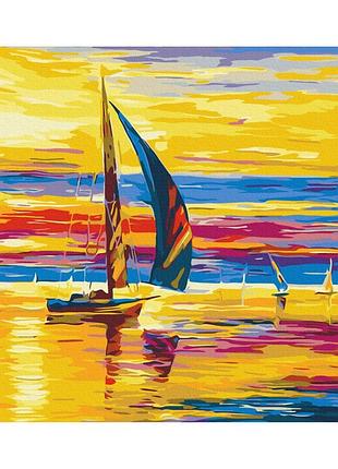 Картина по номерам «восход солнца на плаву» bs51393 (48x60 см l)