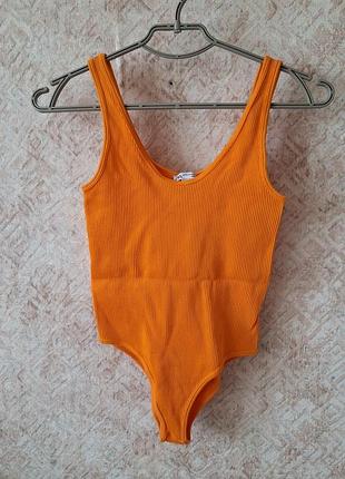 Боди zara оранж рубчик