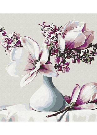 Картины по номерам «букет магнолий» bs303 (48x60 см l)