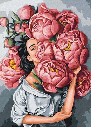 Картины по номерам «в облаке © пионов михайлишина дарья» bs53067 (40x50 см)