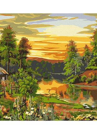 Картины по номерам «атмосферный восход солнца» bs52215 (48x60 см l)