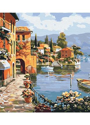 Картина за номерами "затишне приморська містечко" bs6917 (48x60 см l)