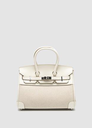 Сумка эрмес хермес гермес birkin 25 cream/canvas