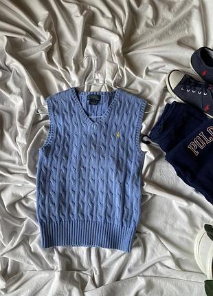 Детская вязаная жилетка polo ralph lauren 7 лет