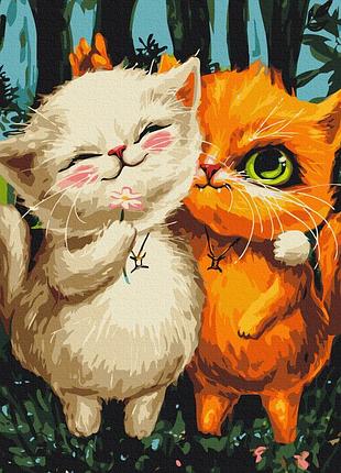 Картина по номерам «коты близнецы © марианна пащук» bs54086 40×50 см