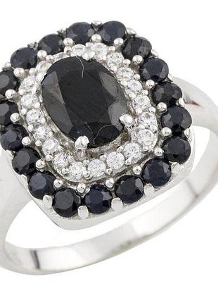 Серебряное кольцо komilfo с натуральным сапфиром 2.395ct, вес изделия 4,06 гр (0468877) 18.5 размер 3.75, натуральный, сапфир, родий, женский, 925, 1…
