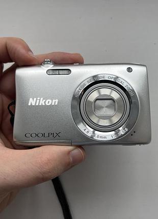 Фотоаппарат стильная камера nikon coolpix s2900 серебряная 20.1 мп