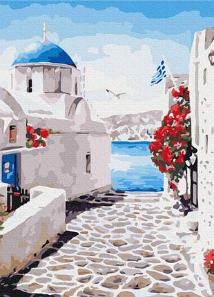 Картина за номерами "вулиця санторіні" bs27704 (40x50 см)