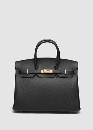 Сумка хермес эрмес гермес эрме birkin 35 black/gold