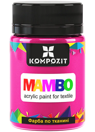 Краска по ткани серия (флуоресцентная) мамво art kompozit, 50 мл, 84 флуоресцентный розовый
