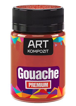 Гуашь художественная premium "art kompozit", 60 мл, английская красная