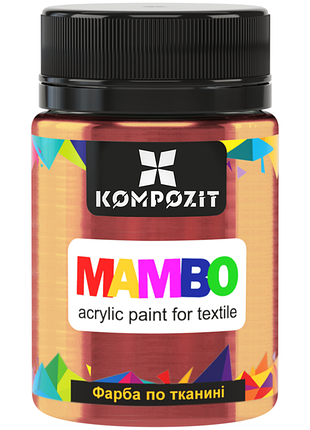 Краска по ткани серия (металик) мамво art kompozit, 50 мл, 55 бронза (эффект металлик)
