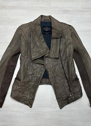 Luxury premium шкіряна жіноча куртка косуха allsaints оригінал в стилі rick owens giorgio brato