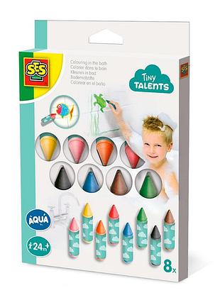 Набор для рисования серии "tiny talents" - водные забави (8 восковых карандашей для ванной)