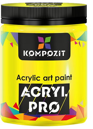 Краска художественная серия "флуоресцентная" acryl pro art kompozit 430 мл, 552 флуоресцентный салатовый