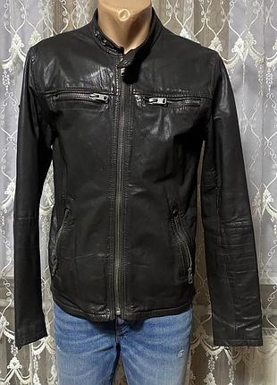 Superdry кожаная куртка в байкерском стиле