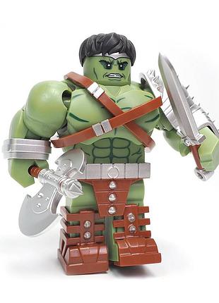 Велика фігурка халк зелений шрам af369 сумісна з лего 7 см marvel green scar