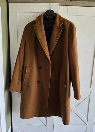 Пальто мужское шерстяное zara