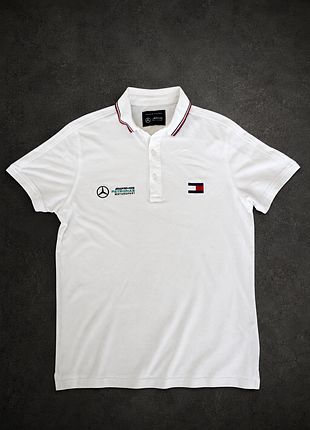 Футболка поло mercedes-amg petronas tommy hilfiger, размер м