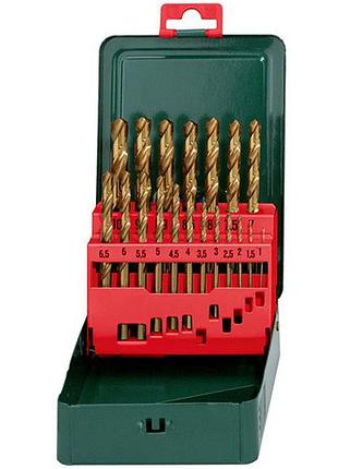 Набор сверл metabo hss-tin sp (19 шт.) 627156000