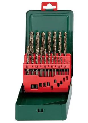 Набір свердел для металу metabo hss-co sp 19 шт ø 1-10 мм (627157000)