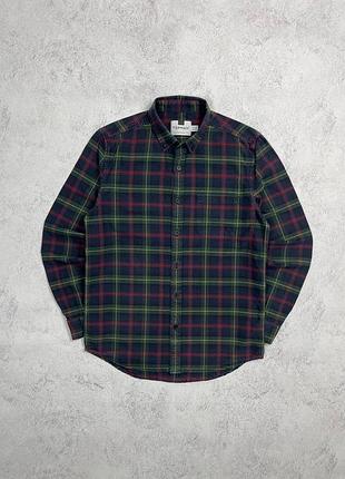 Сорочка topman в клітинку, топмен, темно синя, кольорова, зелена, бордова, темна