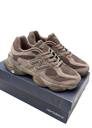 Мужские кроссовки new balance 9060 коричневые