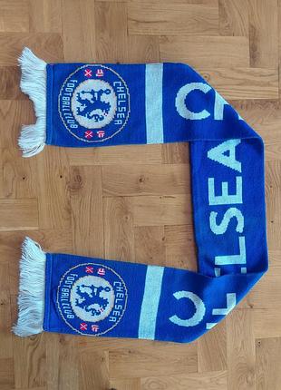 Вязаный шарф футбольного клуба «челси» (chelsea fc),