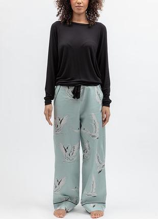 Пижама женская cyberjammies grace 5580-5567 с трикотажным топом и широкими брюками