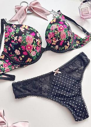 Комплект victoria’s secret набор набір бра бюст лифчик бюстгальтер білизна вікторія сікрет белье виктория сикрет