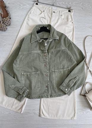 Джинсова куртка оверсайз zara