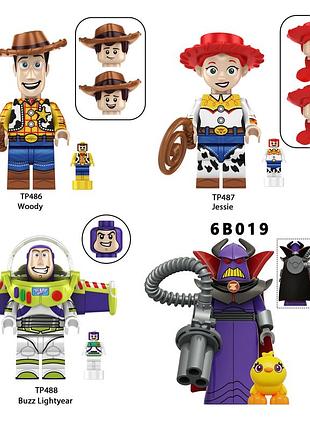 Набір фігурок історія іграшок 4 шт, toy story сумісні з лего