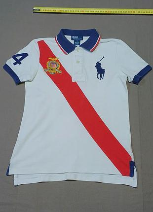 Плечі 32 см polo ralph lauren size 7  біло червоне   поло великий кінь 
100% cotton  made in peru