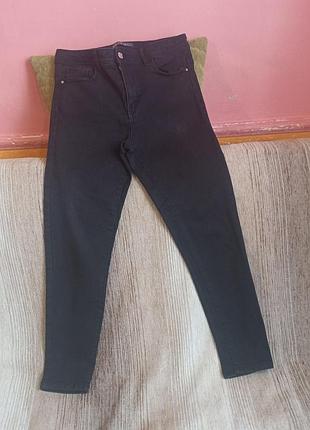 Чорні жіночі джинси скіні denim co. (розмір eur 42 / l), висока посадка