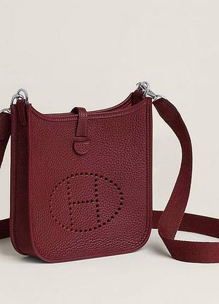 Сумка hermes evelyn mini бордо дуже гарний колір