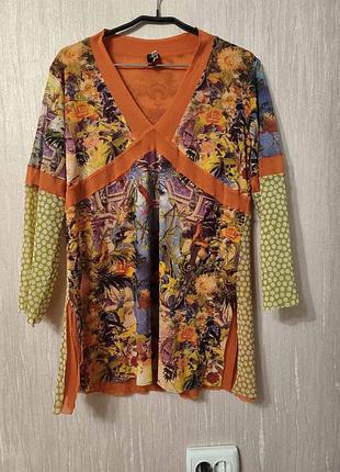 Мини-платье jean paul gaultier soleil 1999 года с тропическим рисунком фламинго, размер m, редкость!!!