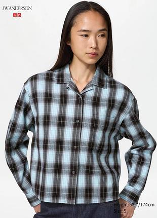 Сорочка фланелева uniqlo m рубашка